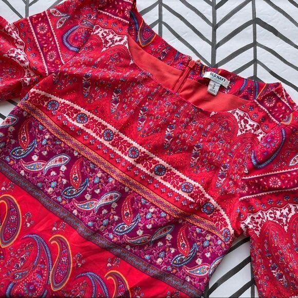 Old Navy Boho Bright Color Patterned Dress - Picture 1 of 4